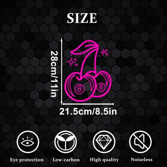 8Ball cherries neon sign - Picture 4 of 5